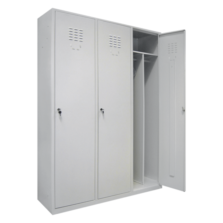 Dulap vestiar metalic 3 usi compartimentat 1200x450x1800 MINOLEX