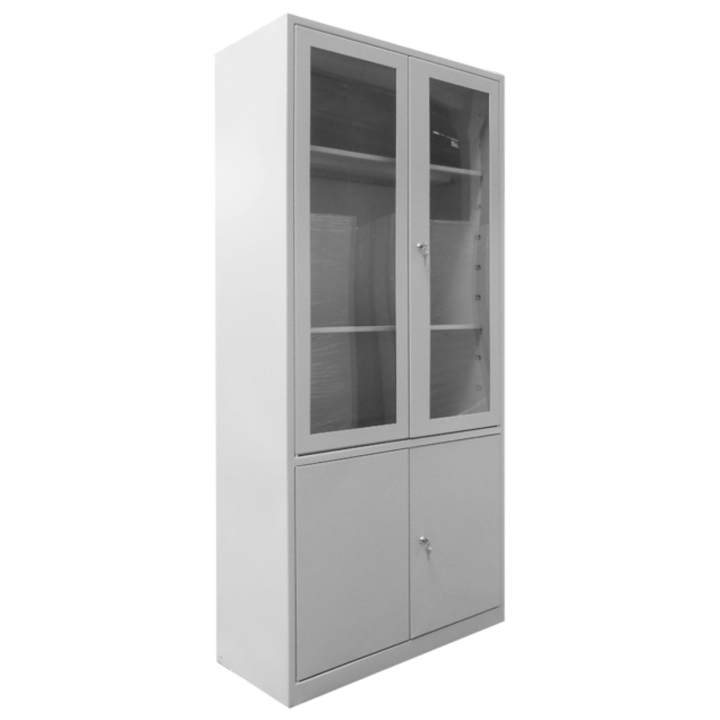 Dulap metalic tip vitrina 4 usi fara picioare, plexiglas si metal 900x400x1900 MINOLEX