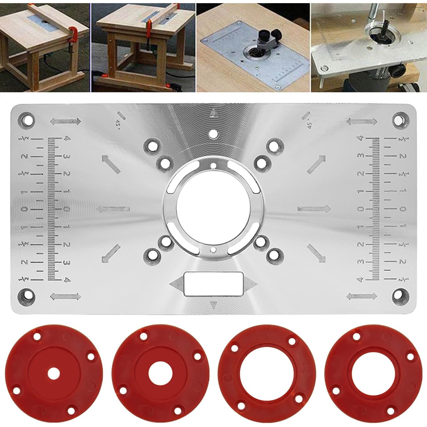 Placa de insertie pentru masa de frezat, Daladen, Cu accesorii ...