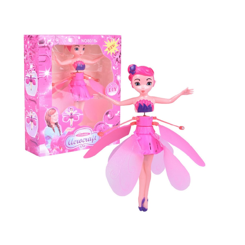 Летяща кукла Принцеса, със сензор за координация на движения, Розов ...