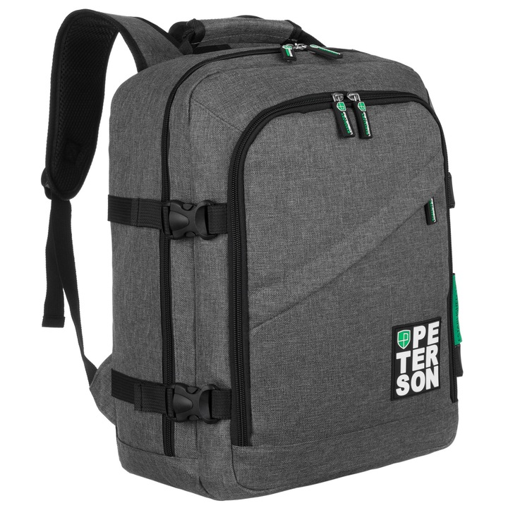 Rucsac de calatorie, Peterson, Largebrow, gri-verzui, One size