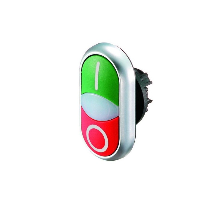 Actionator cu buton dublu verde/rosu /O-I/ cu iluminare cu auto-revenire M22-DDL-GR-X1/X0 216700