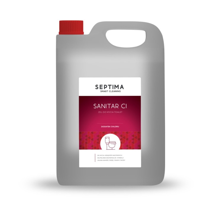 Гел за почистване на тоалетна с хлор Septima Sanitar CL 5л
