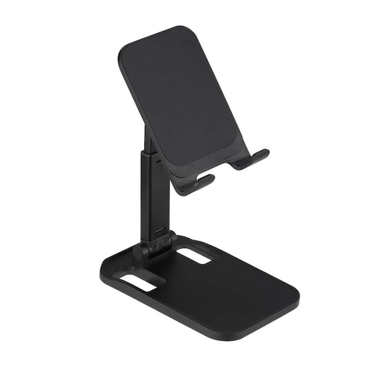 Suport universal pentru telefon, pentru masa/birou, Inaltime reglabila, Negru