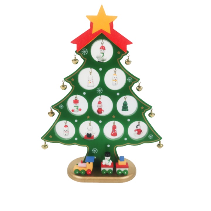 Decoratiune pentru Craciun, Lemn, 20x27cm, Verde