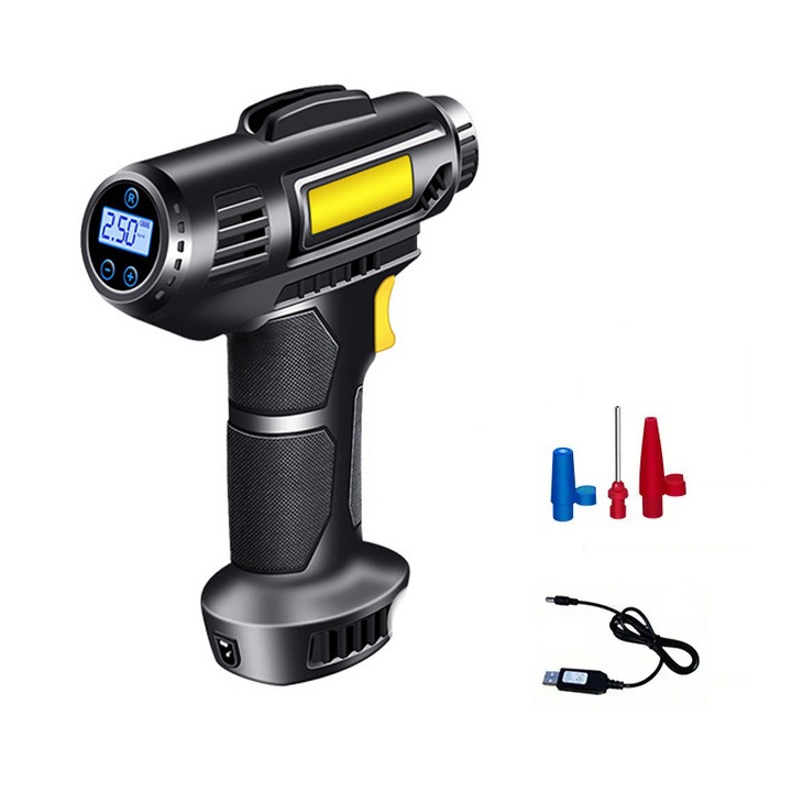 Compresor portabil de aer, Beperfect, 120 W, Negru