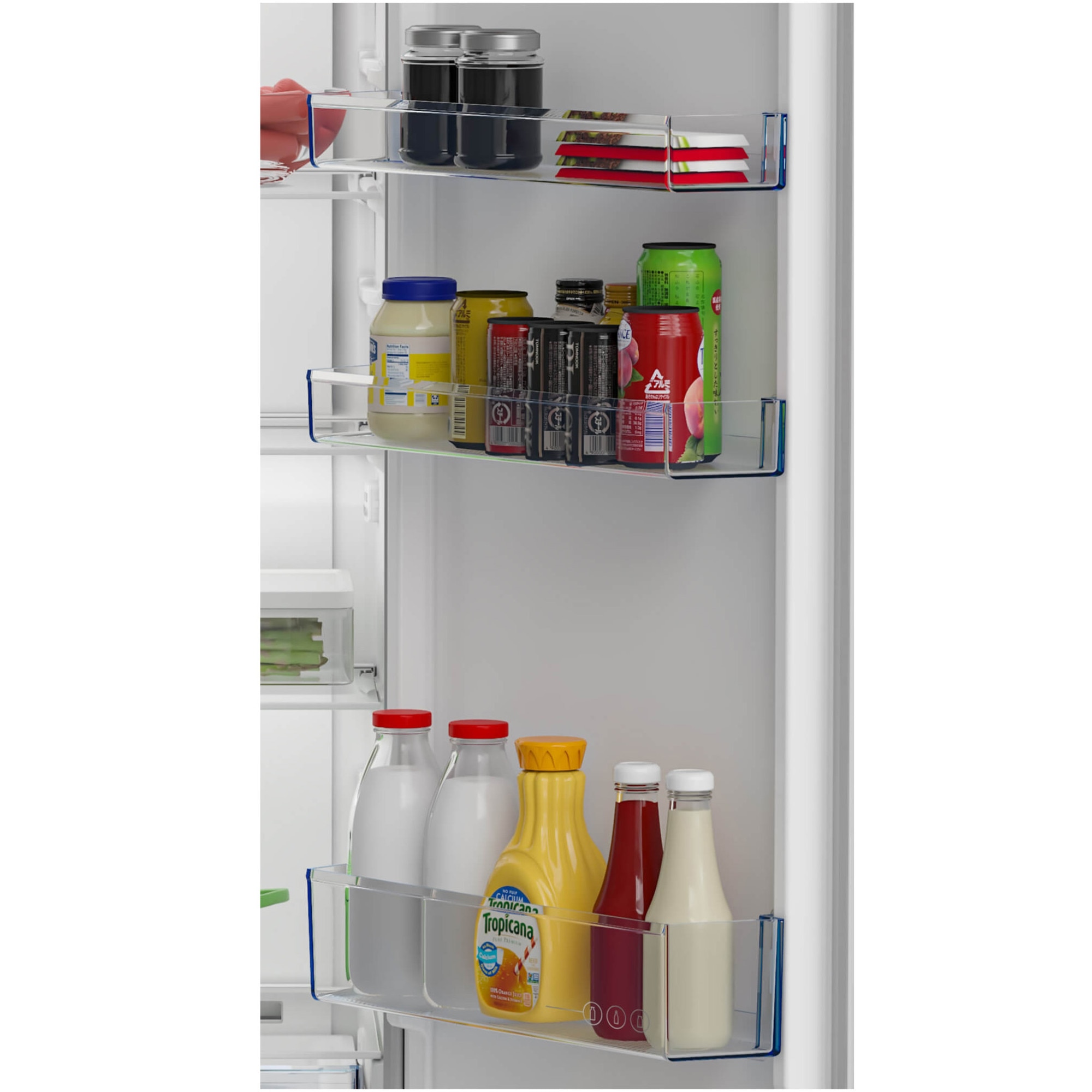 Frigider cu o usa Beko B1RMLNE444XB, 365 l, No Frost, AeroFlow, Iluminare LED, Clasa E, H 186,5 cm, Argintiu