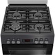 Готварска печка Beko FSM62320SAC, Смесена, 4 нагревателни зони, WOK, Високоефективна газова горелка, Safety Plus, Чугунен грил, SteamShine Cleaning, Каталитично самопочистване, Таймер, Клас А, 60 см, Антрацит