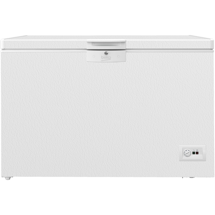 Lada frigorifica Beko HSM37540, 360 l, Clasa E, Conditii extreme, Securizare yala, Alb