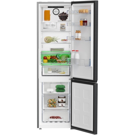 Combina frigorifica Beko B7RCNA407HXBR1, 355 l, No Frost, AeroFlow, HarvestFresh, Compressor ProSmart Inverter, Quick Freeze, Max Store, Clasa B, H 203.5 cm, Inox