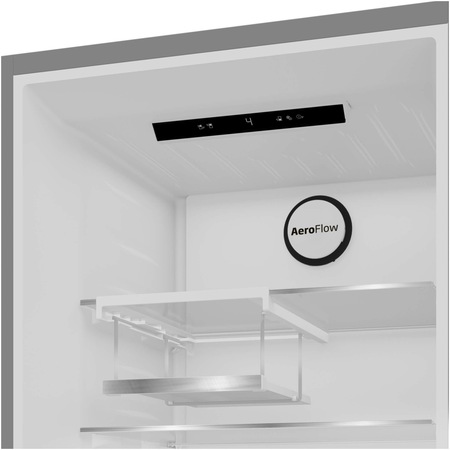 Combina frigorifica Beko B7RCNA407HXBR1, 355 l, No Frost, AeroFlow, HarvestFresh, Compressor ProSmart Inverter, Quick Freeze, Max Store, Clasa B, H 203.5 cm, Inox