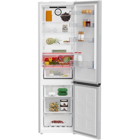 Хладилник с фризер Beko B3RCNA404HM, 355 л, No Frost, HarvestFresh, AeroFlow, Fast Freeze, Dairy compartment, MaxStore, Клас Е, H 203,5 см, Сив