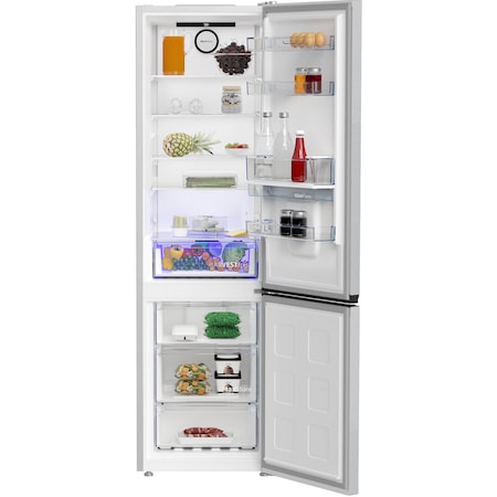 Хладилник с фризер Beko B5RCNA405HDM, No Frost, 355 л, H 203,5 см, HarvestFresh, AeroFlow, No Frost, Fast Freeze, Клас D, Сив