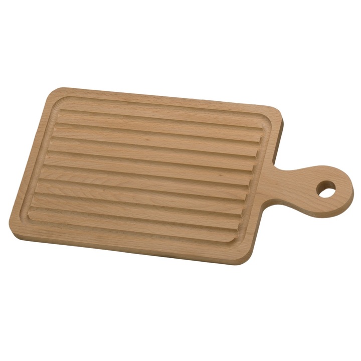 Tocator pentru taiat paine, cu maner, lemn fag, 43 x 22 cm, OnemisFlot