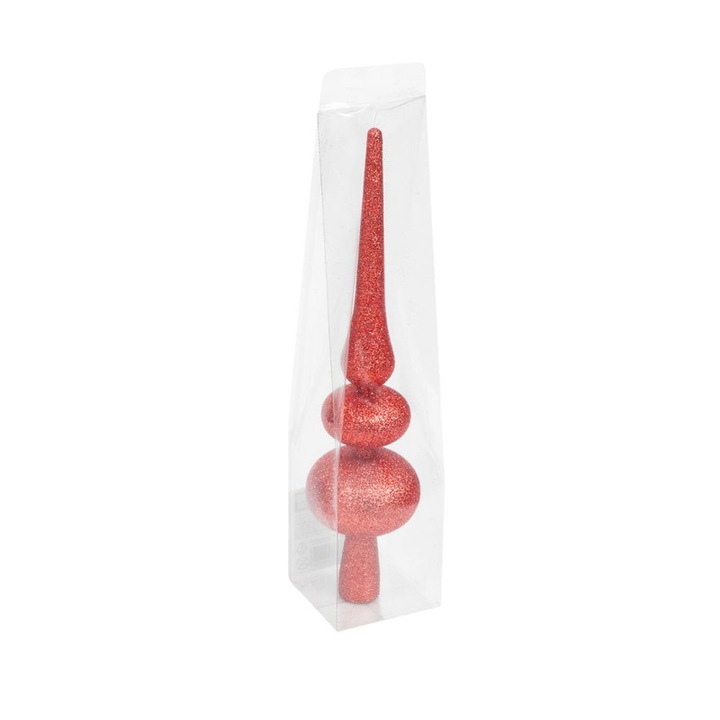 Mercaton® dekoráció, klasszikus modell, műanyag, 31 x 8 cm, piros