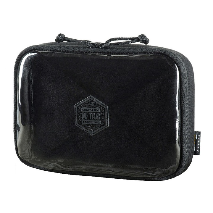 Organizator Slim Elite M-Tac, negru, 22x16cm, Cordura 500D, cu folie PVC transparenta