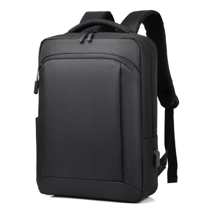 Rucsac pentru laptop, Yanx, 15.6", Smart Casual, cu Port USB, Rezistent la Apa si Zgarieturi, buzunar cu fermoar, maner fix, bareta umar reglabila si detasabila, unisex, Negru