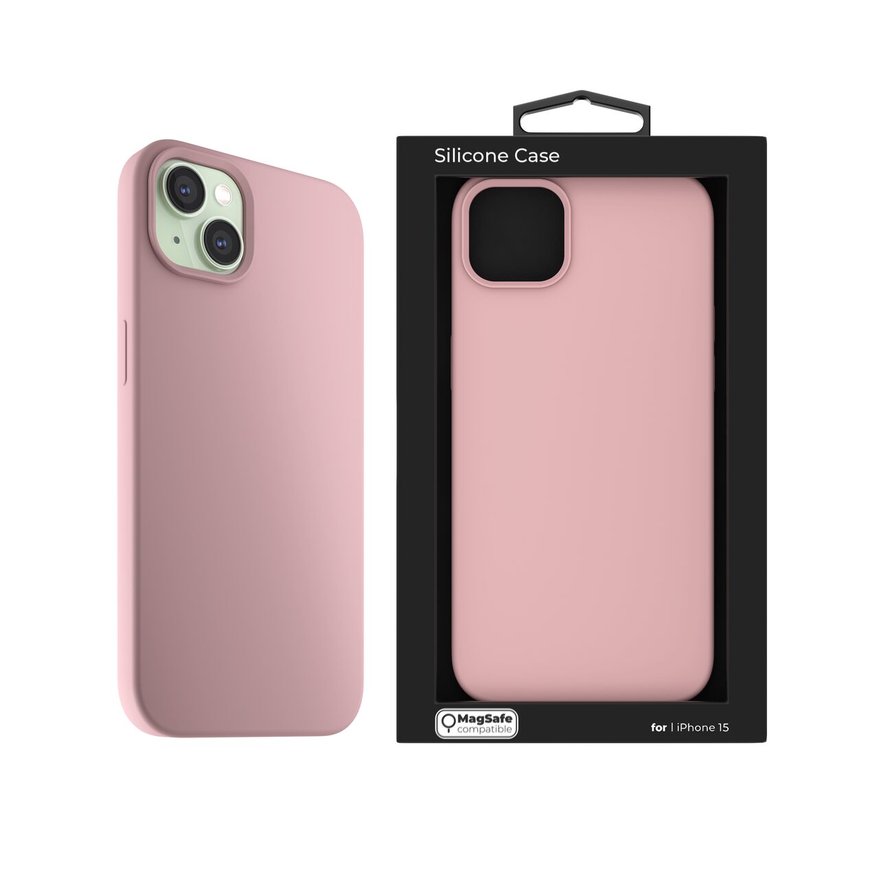 Husa de protectie Next One Silicone Case pentru iPhone 15, MagSafe compatible, Ballet Pink
