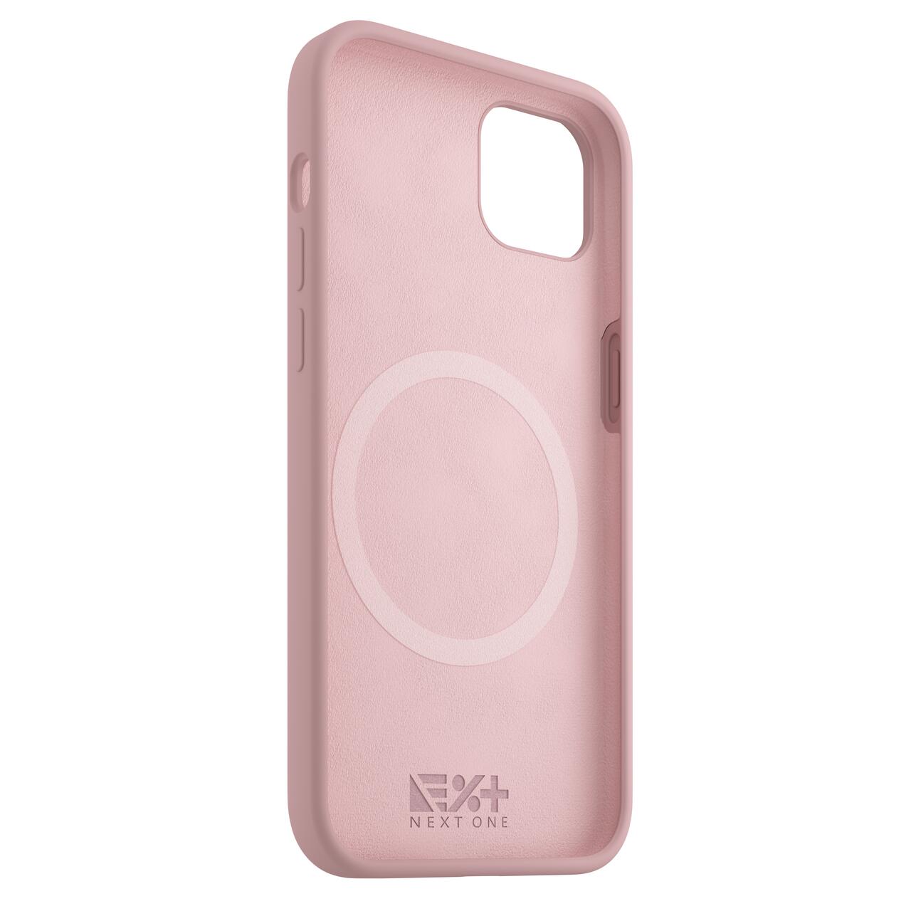 Husa de protectie Next One Silicone Case pentru iPhone 15, MagSafe compatible, Ballet Pink