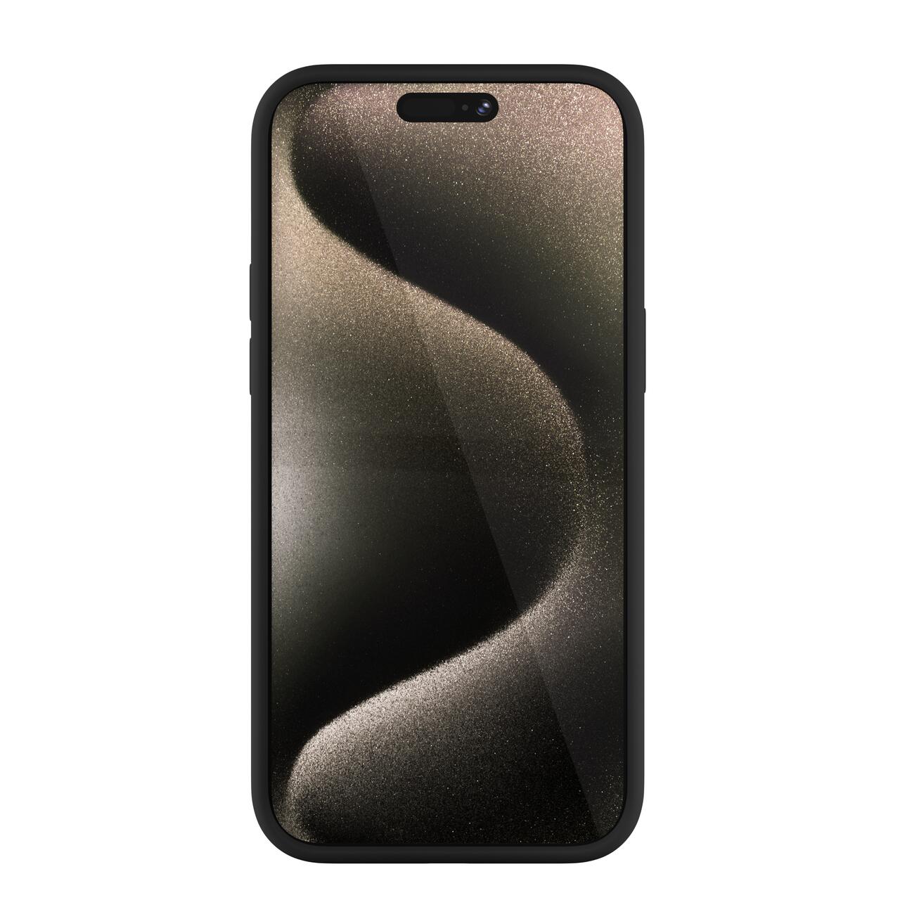 Husa de protectie Next One Silicone Case pentru iPhone 15 Pro Max, MagSafe compatible, Black