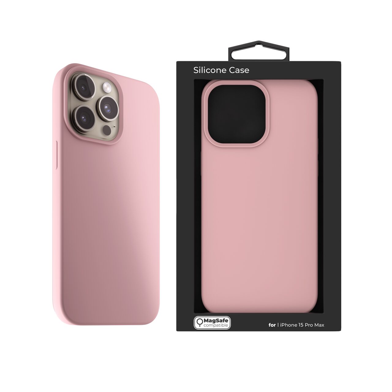 Husa de protectie Next One Silicone Case pentru iPhone 15 Pro Max, MagSafe compatible, Ballet Pink