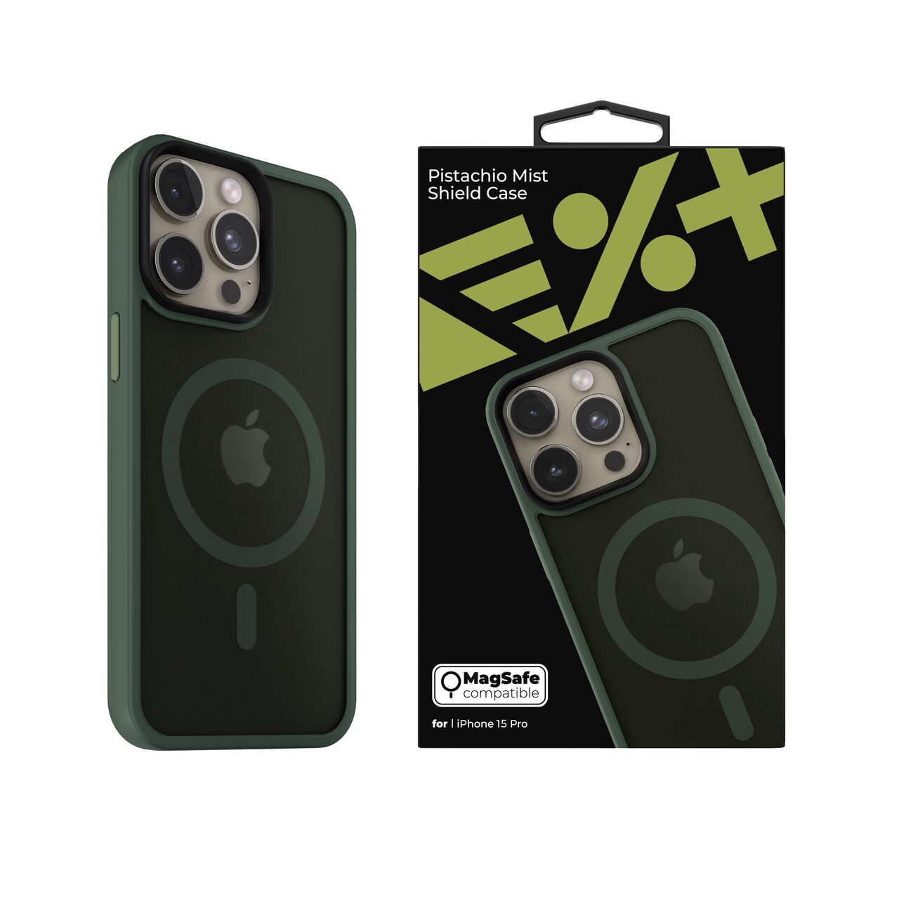 Husa de protectie Next One Mist Shield Case pentru iPhone 15 Pro, MagSafe Compatible, Pistachio