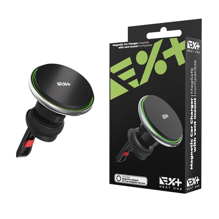 Зарядно за кола Next One Magnetic съвместимо, черно