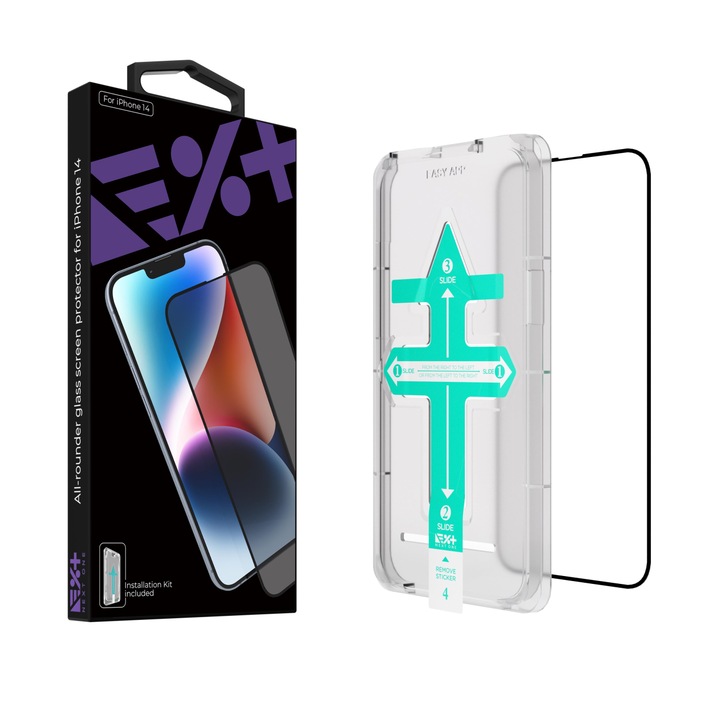 Folie de protectie Next One, All-rounder glass screen protector pentru iPhone 14