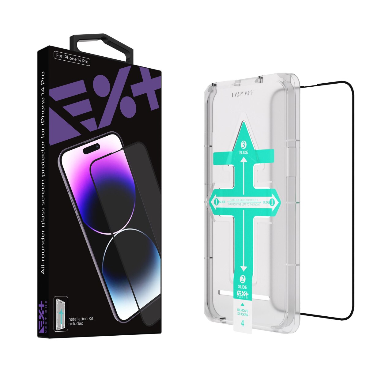 Folie de protectie Next One, All-rounder glass screen protector pentru iPhone 14 Pro