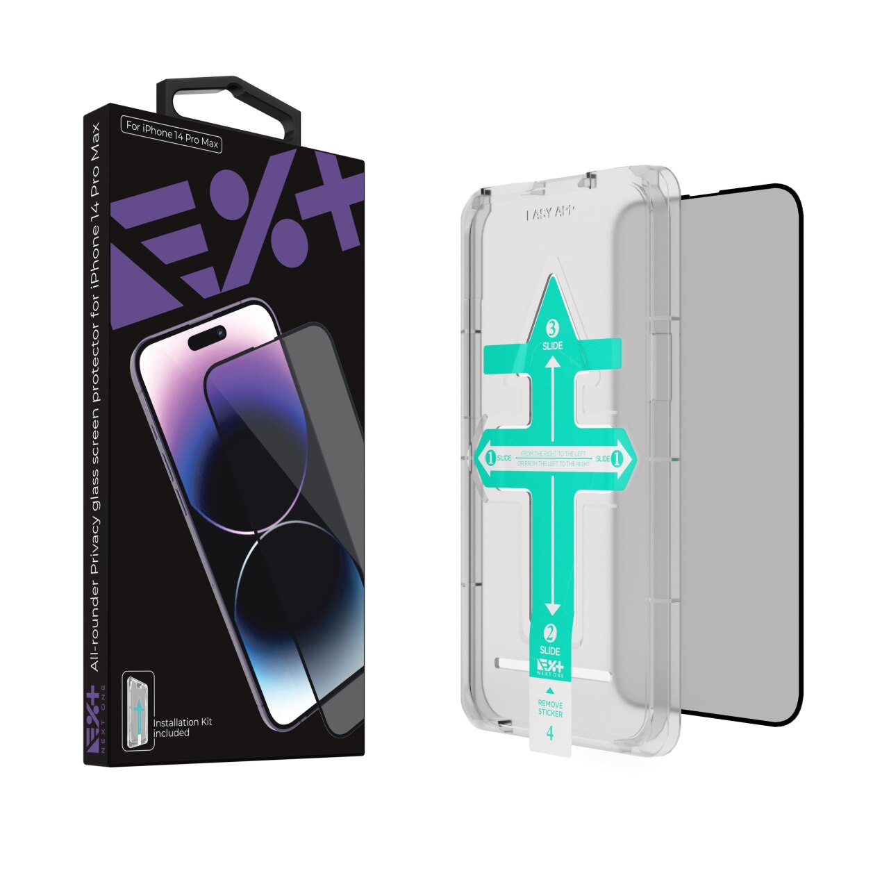 Folie de protectie Next One, All-rounder glass screen protector pentru iPhone 14 Pro Max