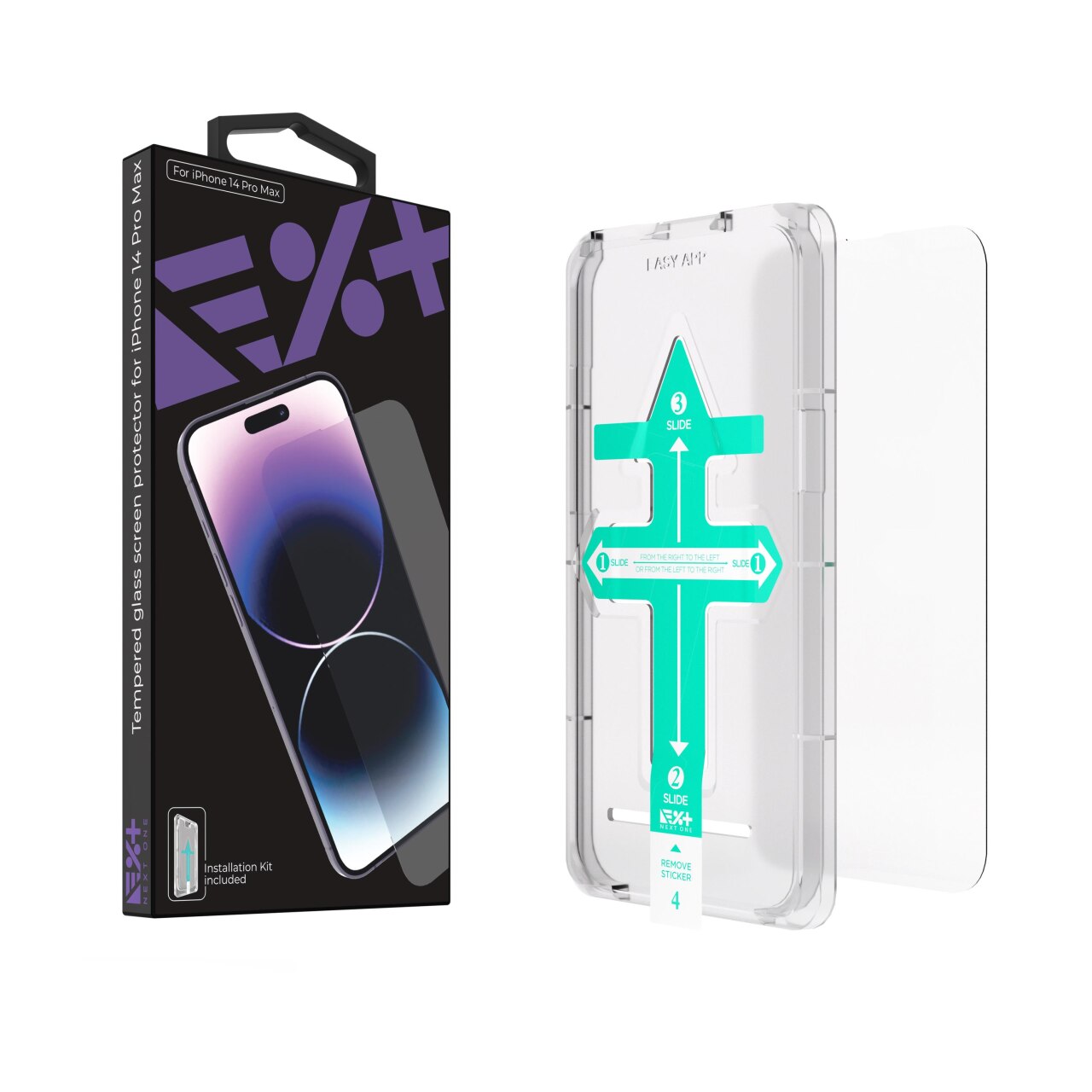 Folie de protectie Next One, Tempered glass screen protector pentru iPhone 14 Pro Max