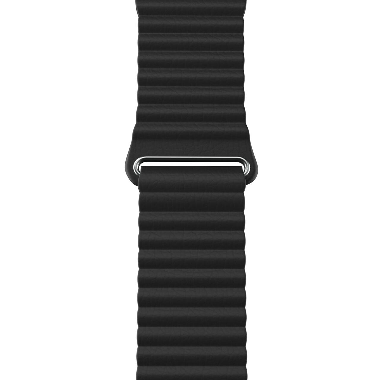 Curea Next One, Leather Loop pentru Apple Watch 42/44/45mm, Black
