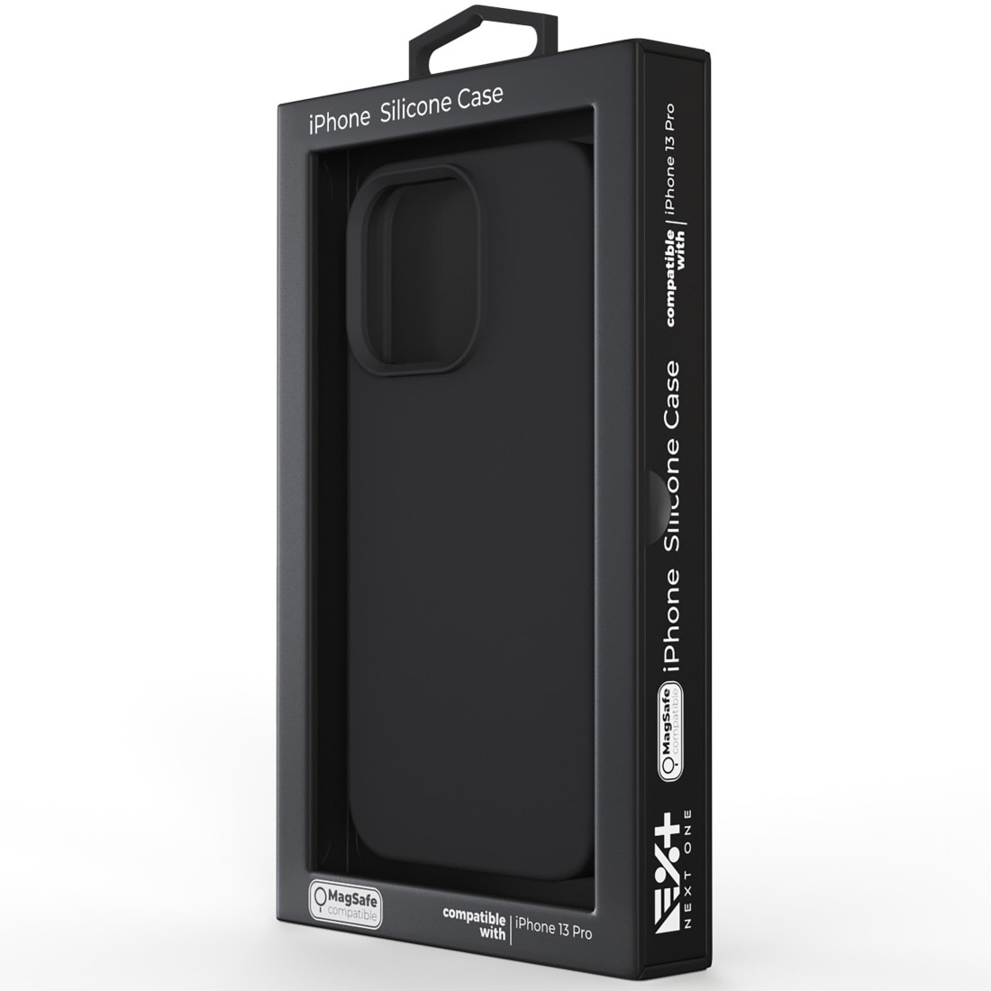 Husa de protectie Next One MagSafe Silicone Case pentru iPhone 13 Pro, Black