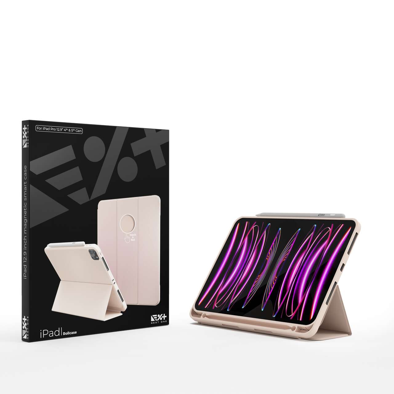 Husa de protectie Next One Rollcase pentru iPad 12.9inch, Ballet Pink
