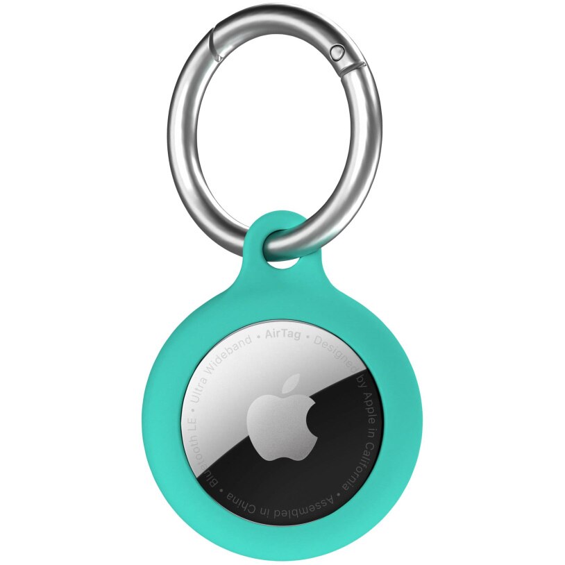 Husa Next One, Silicone Key Clip pentru AirTag, Mint
