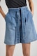 Pepe Jeans London, Pantaloni scurti din amestec de lyocell cu cordon A-line, Albastru deschis