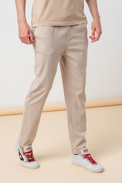 Pepe Jeans London, Állítható derekú modáltartalmú nadrág, Bézs