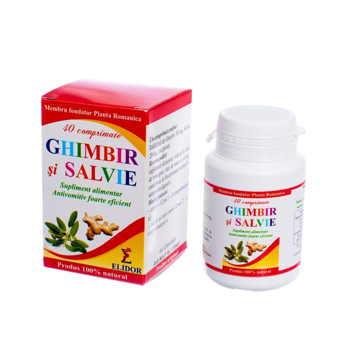 Ghimbir si Salvie 40 comprimate Elidor