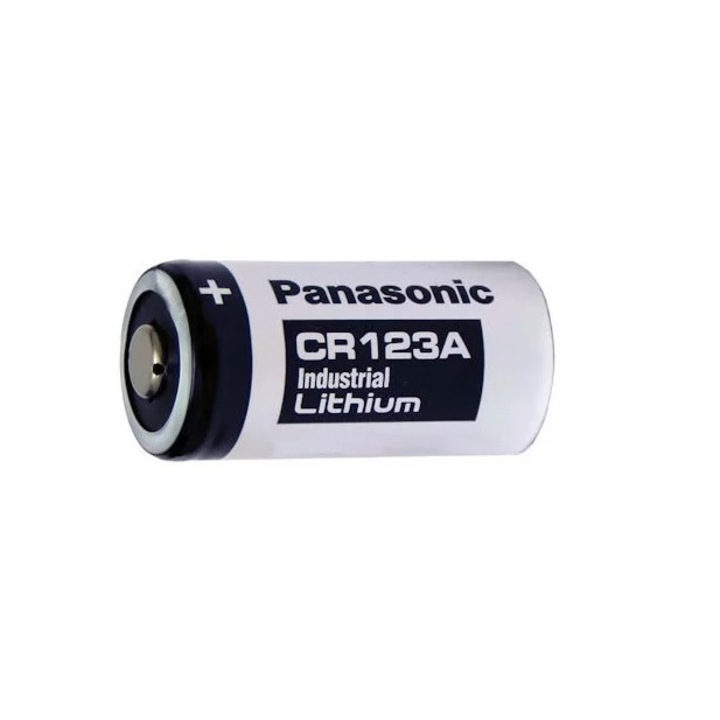 Baterie litiu Panasonic CR123A 3V Industrial lithium, 1550mAh