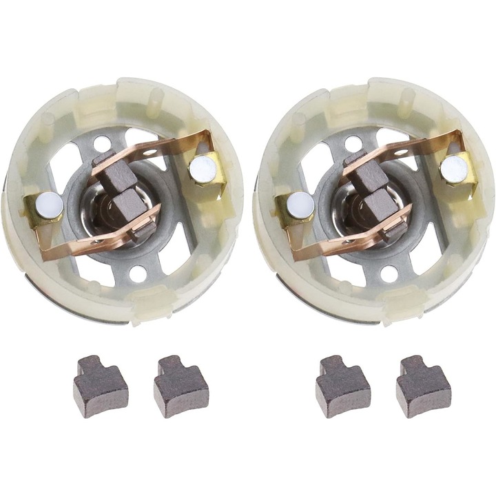 Set 4 perii de carbon cu 2 suporturi, LLWL, Compatibil cu Bosch/Makita/Dewalt/Hitachi/Metabo