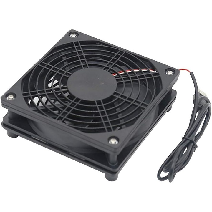 Ventilator racire dispozitive electrice LLWL, 120 mm, Negru