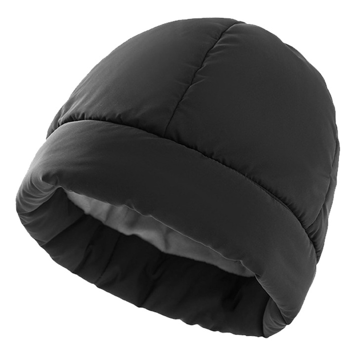 Caciula termica, unisex, material respirabil, pentru iarna, negru, 58-60cm