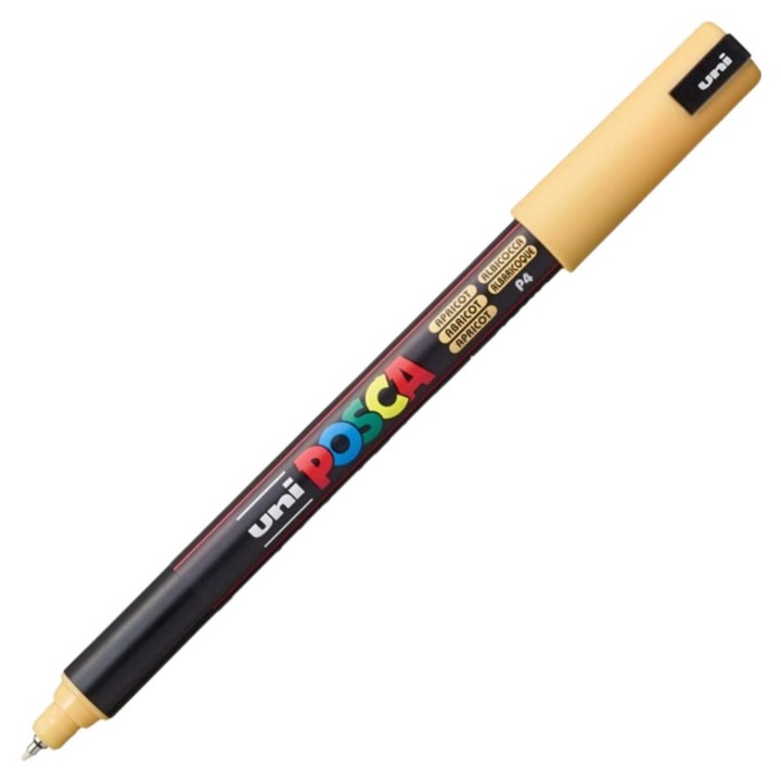 Marker cu varf fin metalic 0.7 mm, UNI Posca PC-1MR, culoare portocaliu caisa