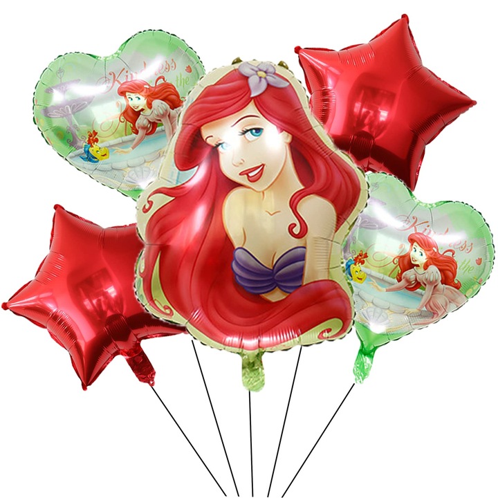 Set 5 baloane folie Ariel, It's Party Time, 60 cm