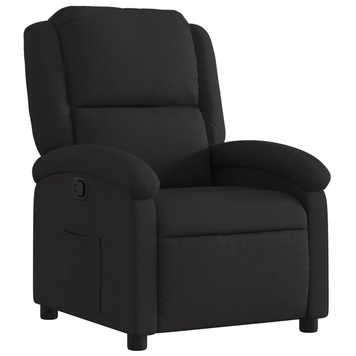 Разтегателен фотьойл Zakito Europe, със страничен джоб, черен, 71x86.5x99.5см