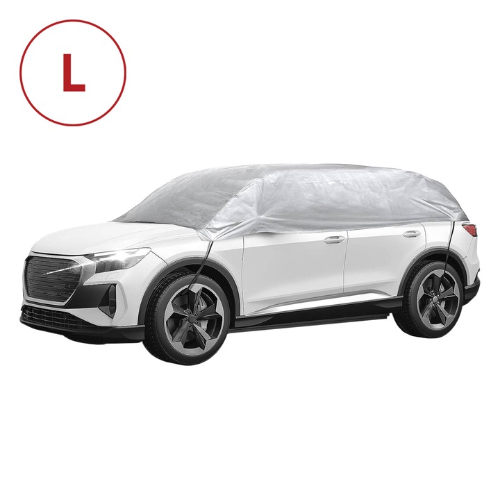 Полу-покривало за кола Walser, L, 2920 x 1470 x 510 мм (Д x Ш x В), защитно покривало за предно стъкло, прозорци, задно стъкло, огледала, за всички сезони, водоустойчиво