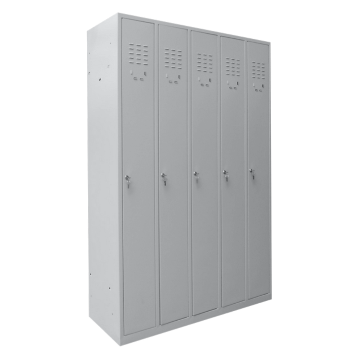 Dulap vestiar metalic 5 usi lungi 1200x450x1800 MINOLEX