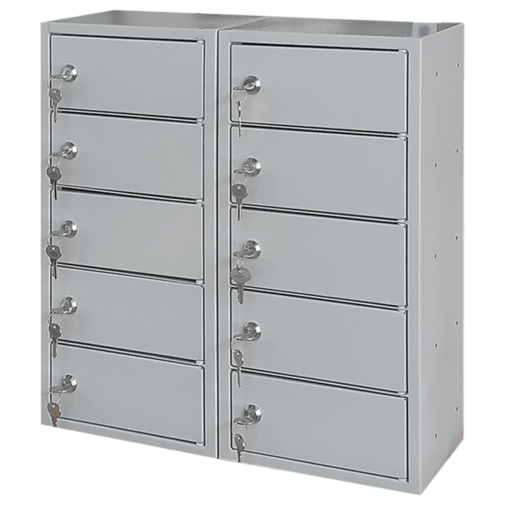 Dulap vestiar mic 2 coloane 10 usi 500x160x540 MINOLEX