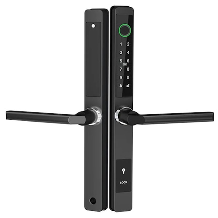 Maner Inteligent, Smart Lock Door, pentru usi din PVC Aluminiu, interax 85mm, negru