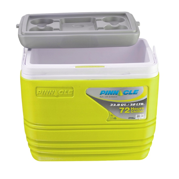 Cutie frigorifica, Pinnacle, Plastic, 32 l, 43 x 27.5 x 42 cm, 3.15 kg, Verde lime